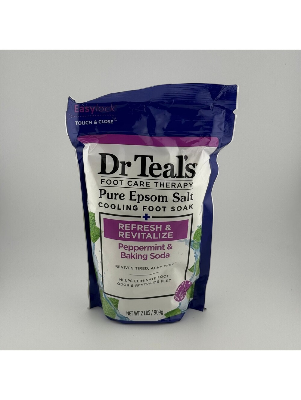 Dr Teal's Foot Care Pure Epsom Salt Cooling Foot Soak Peppermint 2 lb